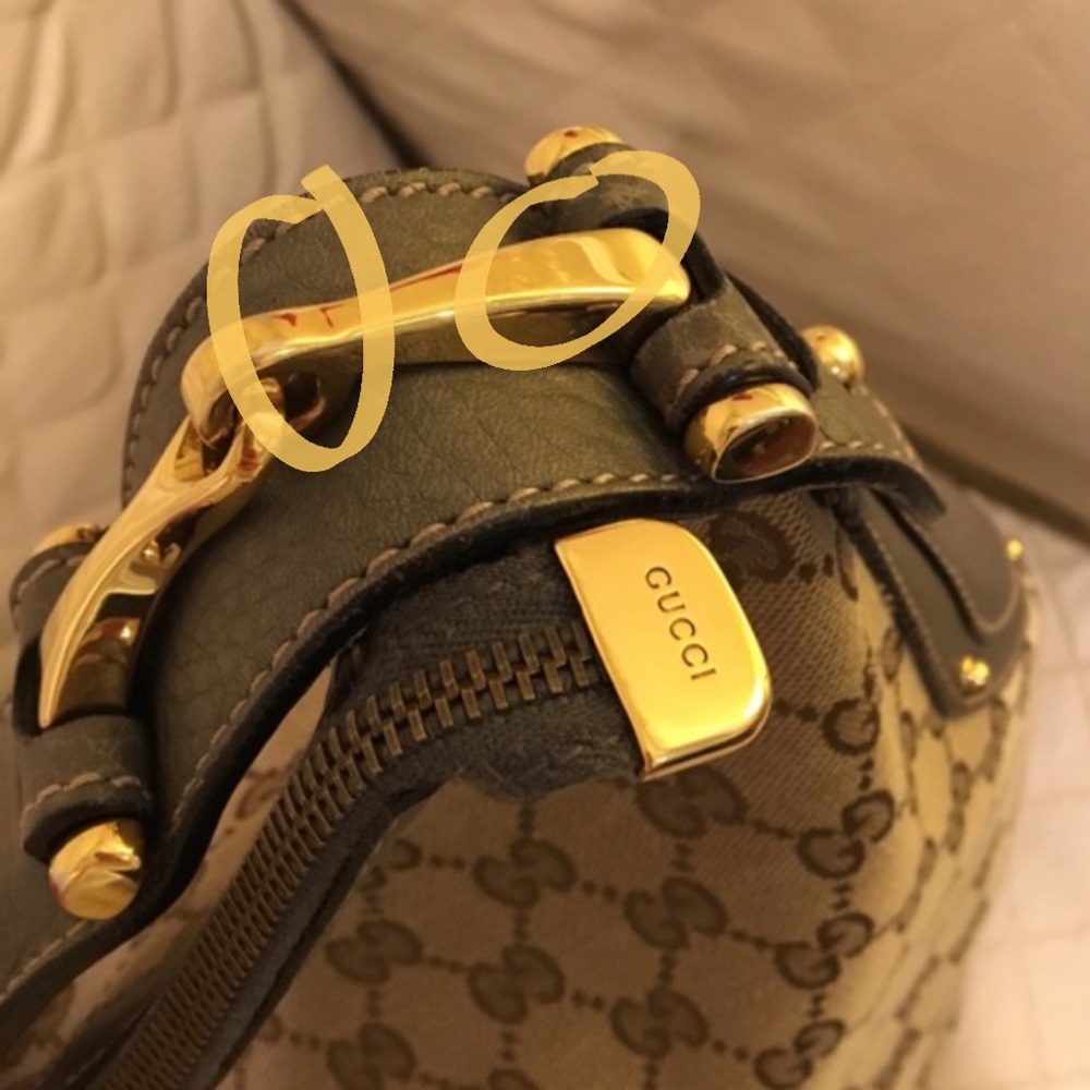 Gucci vintage canvas print hobo bag - Picture 9 of 10